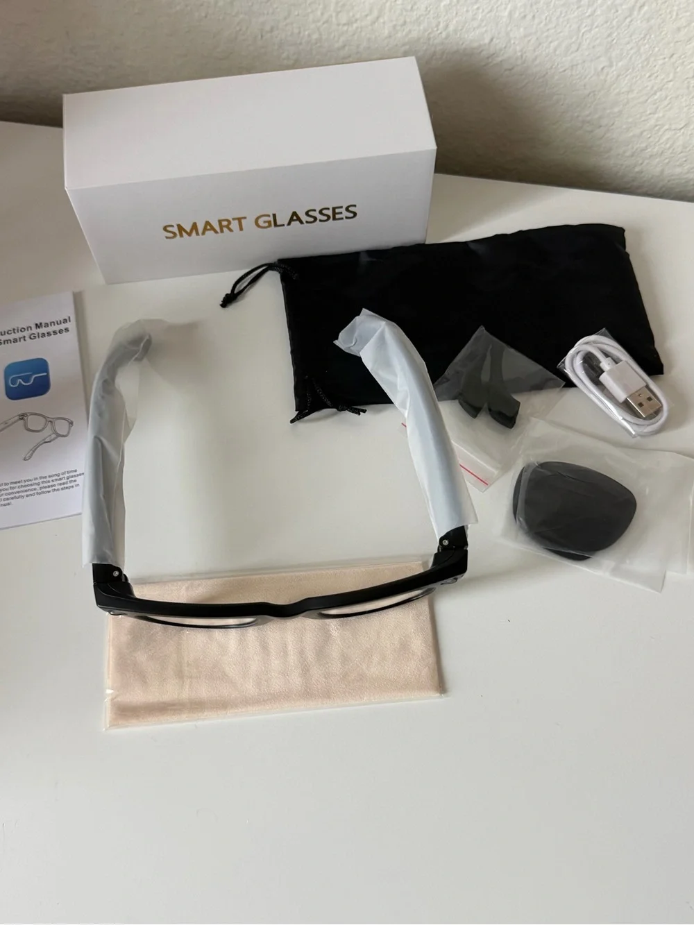 Smart Glasses Bluetooth Audio Sunglasses - Black